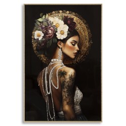 IMPRIMARE PE PÂNZĂ LACURITĂ PERSANĂ CU RAMĂ - A - CM 62X3,5X92
