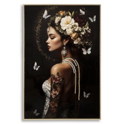 IMPRIMARE PE PÂNZĂ LACĂRATĂ PERSIAN CU RAMĂ -B- CM 62X3,5X92