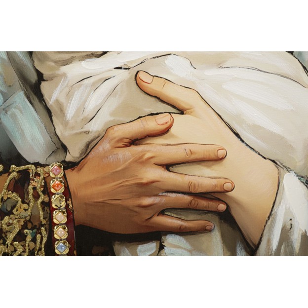 IMPRIMARE PE PÂNZĂ NATIVITATEA LACĂRATĂ CU RAMĂ CM 122X4X82 