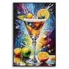 IMPRIMARE PE PÂNZĂ COCKTAIL LACĂRATĂ CU RAMĂ -A- CM 62X3,5 X92 
