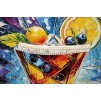 IMPRIMARE PE PÂNZĂ COCKTAIL LACĂRATĂ CU RAMĂ -A- CM 62X3,5 X92 