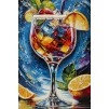 IMPRIMARE PE PÂNZĂ COCKTAIL LACĂRATĂ CU RAMĂ -B- CM 62X3,5 X92 
