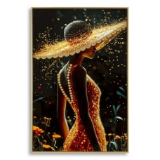 IMPRIMARE PE PÂNZĂ LĂCUITĂ ILLUMY CU RAMĂ - A - CM 62X3,5 X92