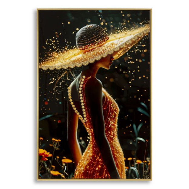 IMPRIMARE PE PÂNZĂ LĂCUITĂ ILLUMY CU RAMĂ - A - CM 62X3,5 X92 