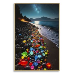 IMPRIMARE PE PÂNZĂ CULORI LACUAȚĂ CU RAMĂ -B- CM 60X3,5 X90
