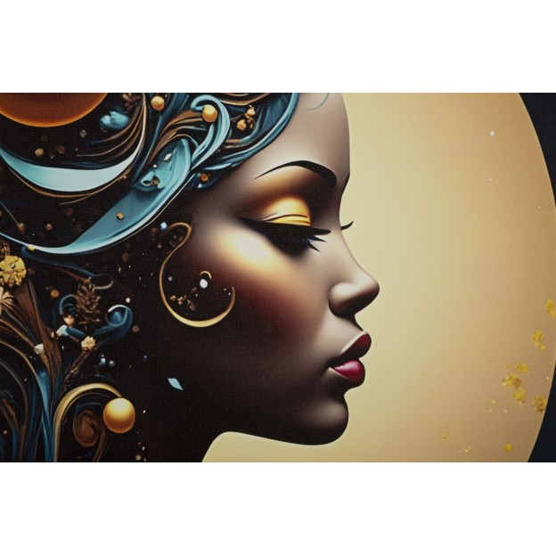 IMPRIMARE PE PÂNZĂ CU LED MINERVA LACĂRATĂ CU RAMĂ -A- CM 60X3,5 X90 