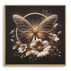 IMPRIMARE PE PÂNZĂ CU FLUTURE LED LACUAȚĂ CU RAMĂ CM 50X4 X50