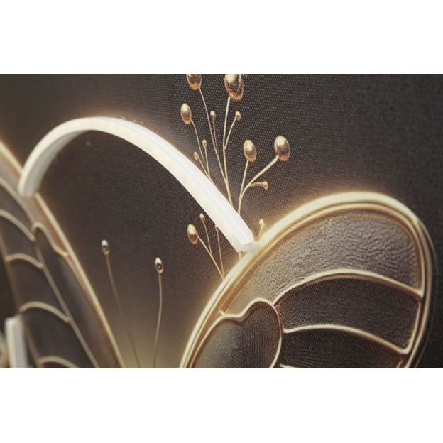 IMPRIMARE PE PÂNZĂ CU FLUTURE LED LACUAȚĂ CU RAMĂ CM 50X4 X50 