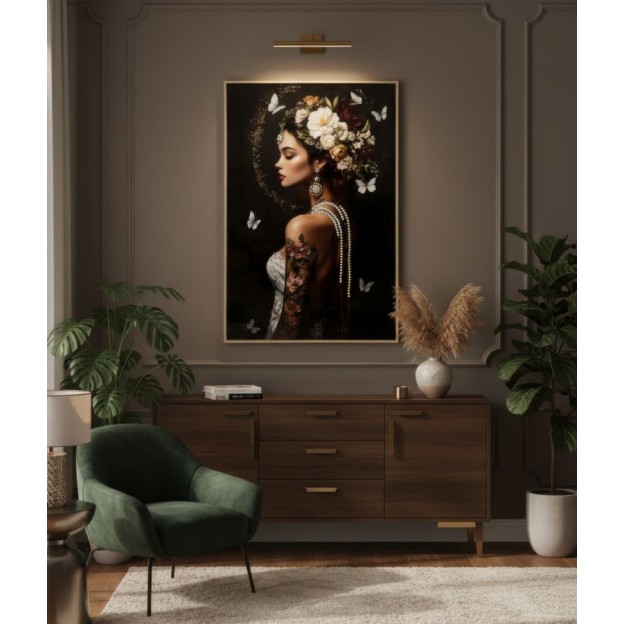 IMPRIMARE PE PÂNZĂ LACĂRATĂ PERSIAN CU RAMĂ -B- CM 62X3,5X92 