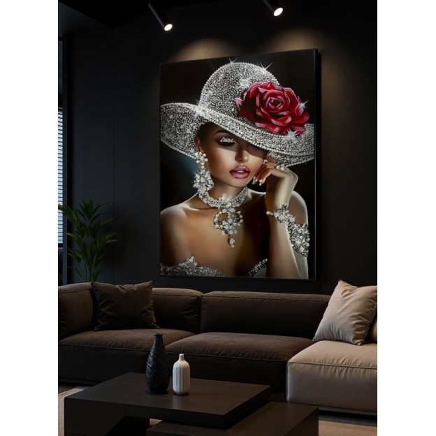 IMPRIMARE PE PÂNZĂ ORLEANS LACĂRATĂ CU RAMĂ -A- CM 102X4,5X152 