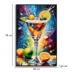 IMPRIMARE PE PÂNZĂ COCKTAIL LACĂRATĂ CU RAMĂ -A- CM 62X3,5 X92 