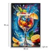 IMPRIMARE PE PÂNZĂ COCKTAIL LACĂRATĂ CU RAMĂ -B- CM 62X3,5 X92 