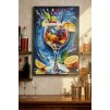 IMPRIMARE PE PÂNZĂ COCKTAIL LACĂRATĂ CU RAMĂ -B- CM 62X3,5 X92 