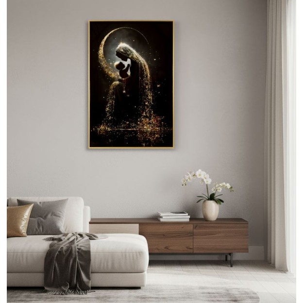 IMPRIMARE PE PÂNZĂ MATERNITATE LACĂRATĂ CU RAMĂ -A- CM 60X3,5X90 