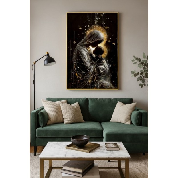 IMPRIMARE PE PÂNZĂ MATERNITATE LACĂRATĂ CU RAMĂ -B- CM 60X3,5X90 