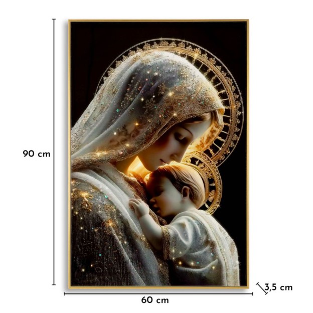 IMPRIMARE PE PÂNZĂ MATERNITATE LACĂRATĂ CU RAMĂ -C- CM 60X3,5X90 