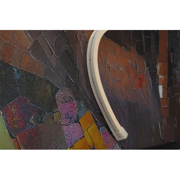 IMPRIMARE PE PÂNZĂ CU LED AFRO CM 60X3,5X90 (APLICARE ACRILICĂ 3D) 