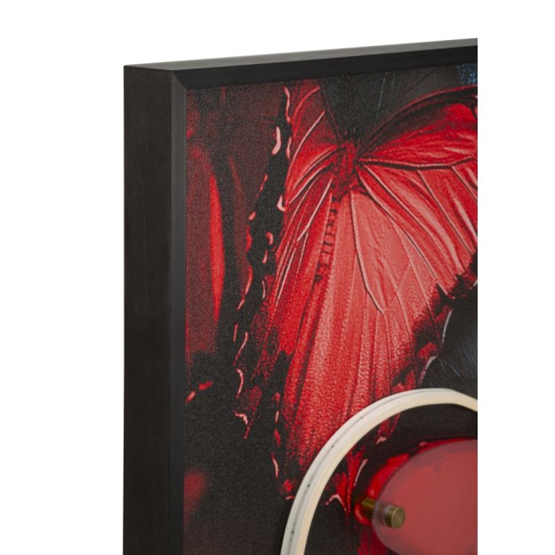 IMPRIMARE PE PÂNZĂ CU FLUTURI LED CM 60X3,5X90 (APLICARE ACRILICĂ 3D) 