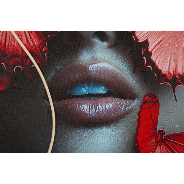 IMPRIMARE PE PÂNZĂ CU FLUTURI LED CM 60X3,5X90 (APLICARE ACRILICĂ 3D) 