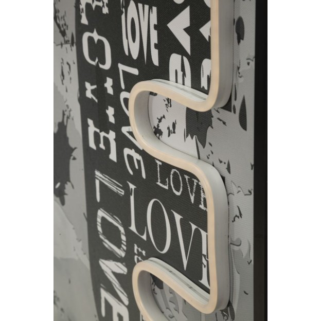 IMPRIMARE PE PÂNZĂ CU LED LOVE CM 60X3,5X90 (APLICARE ACRILICĂ 3D) 