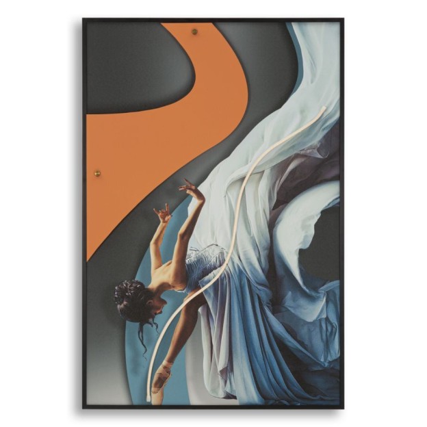 IMPRIMARE PE PÂNZĂ CU DANSATOARE LED CM 60X3,5X90 (APLICARE ACRILICĂ 3D) 