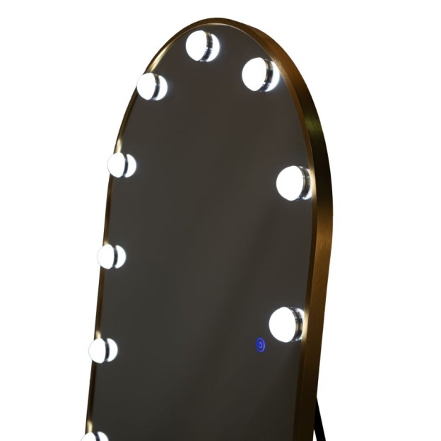 OGLINDA DE PODEA CU LED HOLLYWOOD ARC CM 70X6-45X170 (LUMINĂ 3 CULORI) 