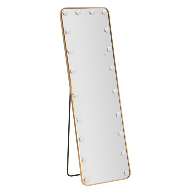 OGLINDA DE PODEA CU LED, DREPTANGULARĂ, HOLLYWOOD, 50X6-45X160 CM (LUMINĂ 3 CULORI) 