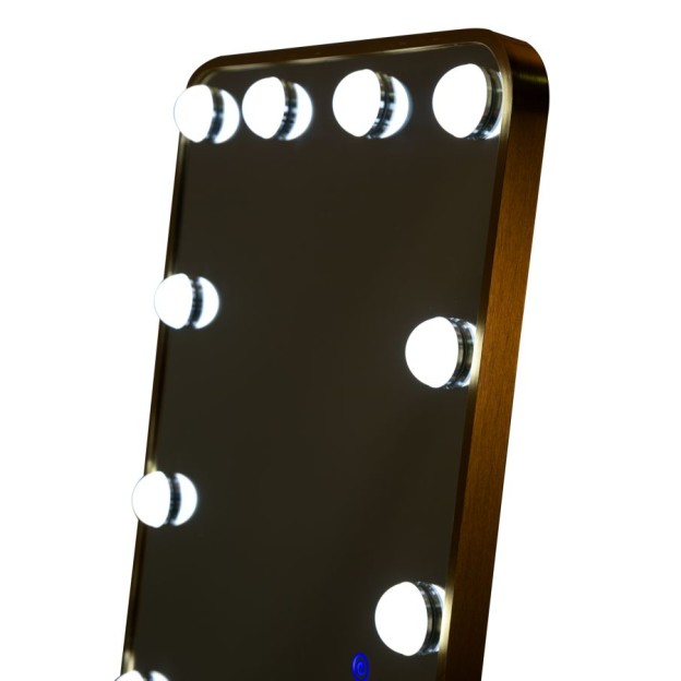 OGLINDA DE PODEA CU LED, DREPTANGULARĂ, HOLLYWOOD, 50X6-45X160 CM (LUMINĂ 3 CULORI) 