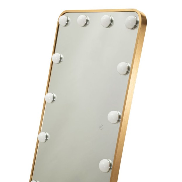 OGLINDA DE PODEA CU LED, DREPTANGULARĂ, HOLLYWOOD, 50X6-45X160 CM (LUMINĂ 3 CULORI) 