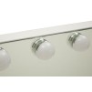 OGLINDA DE PODEA CU LED HOLLYWOOD CM 55X14X43 (DIMENSIUNEA OGLINDEI ROTUNDE MICĂ CM Ø 9) (LUMINĂ 3 CULORI) 