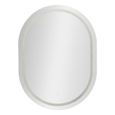 OGLINDA DE PERETE CU LED, SIMPLĂ, OVALĂ, 60X3,5X80 CM (LUMINĂ 3 CULORI)