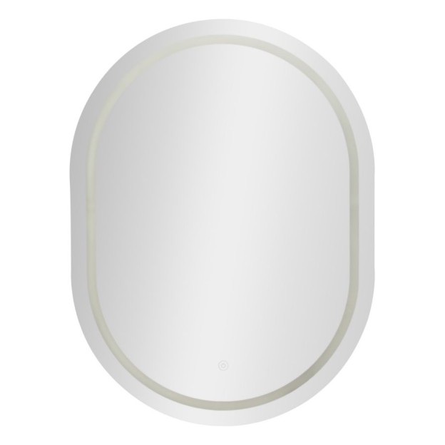 OGLINDA DE PERETE CU LED, SIMPLĂ, OVALĂ, 60X3,5X80 CM (LUMINĂ 3 CULORI) 