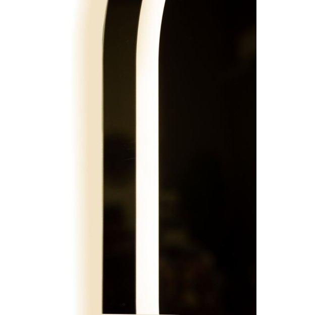 OGLINDA DE PERETE CU LED, SIMPLĂ, OVALĂ, 60X3,5X80 CM (LUMINĂ 3 CULORI) 