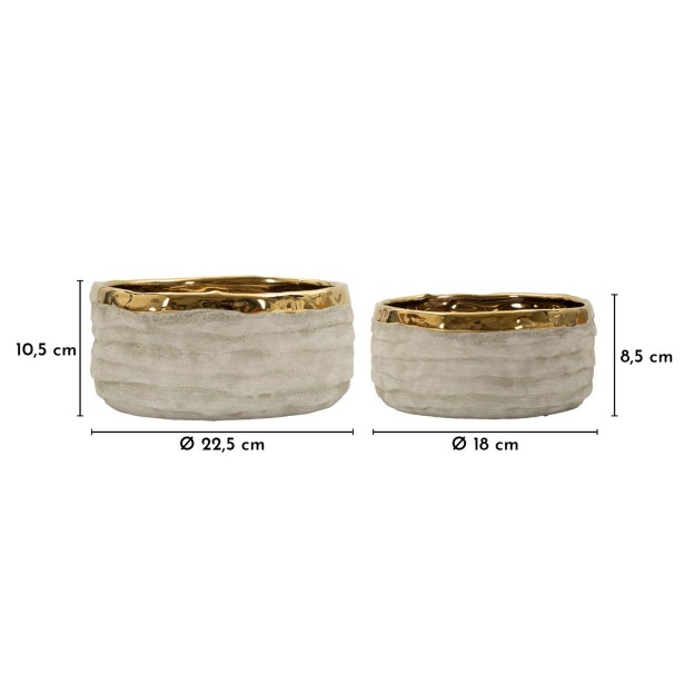 SET 2 VASE LIMA CU GHIOANE JOS Ø 22,5X10,5-18X8,5 