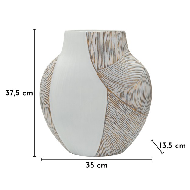 VAZĂ DIN RĂȘINĂ HO CHI MINH CM 35X13,5X37,5 (GAURĂ CM 16X6) 