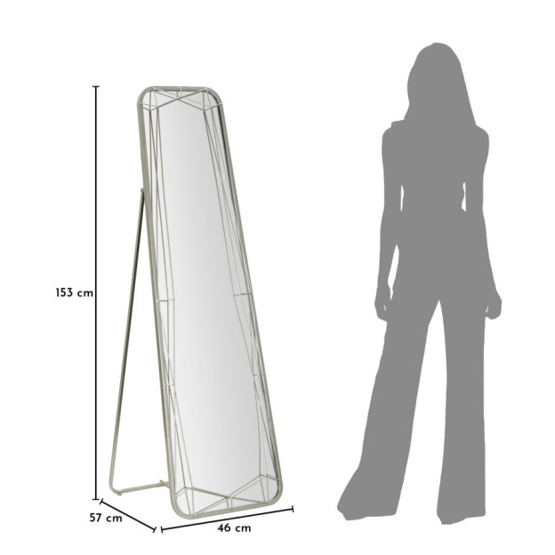 OGLINDA DE PODEA ARGINTIE CM 46X2-54X153 (DIMENSIUNE OGLINDA CM 43X150) 