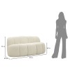 Canapea Ball cu 2 locuri, albă, 145x80x69 cm 