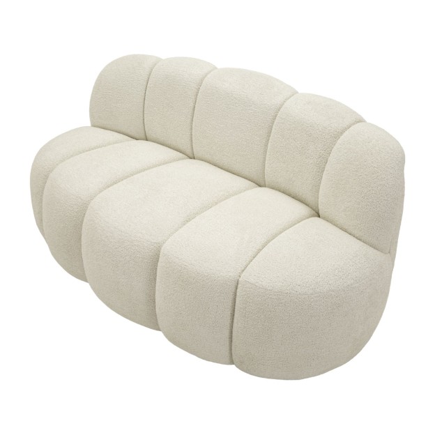 Canapea Ball cu 2 locuri, albă, 145x80x69 cm 