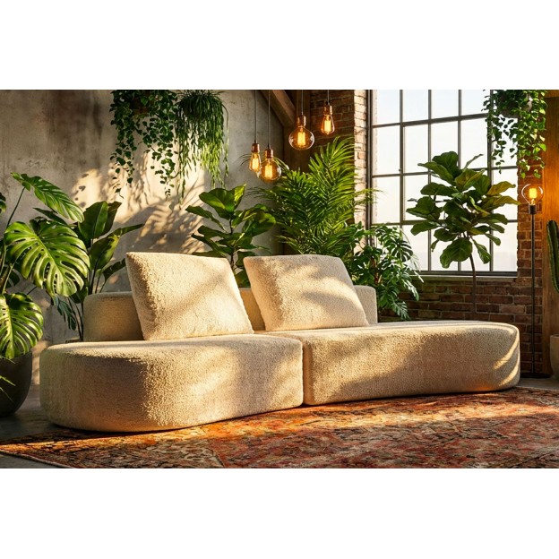 CANAPEA INSULĂ ALBĂ CM 238X92X78 (COMPRESS) 