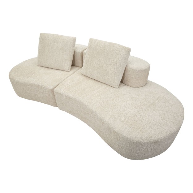 CANAPEA INSULĂ ALBĂ CM 238X92X78 (COMPRESS) 