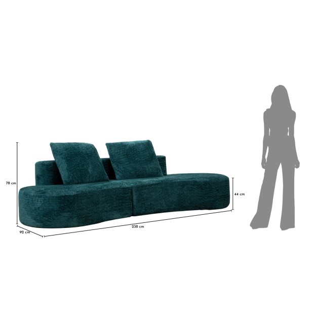 CANAPEA INSULĂ TURCHIE CM 238X92X78 (COMPRES) 