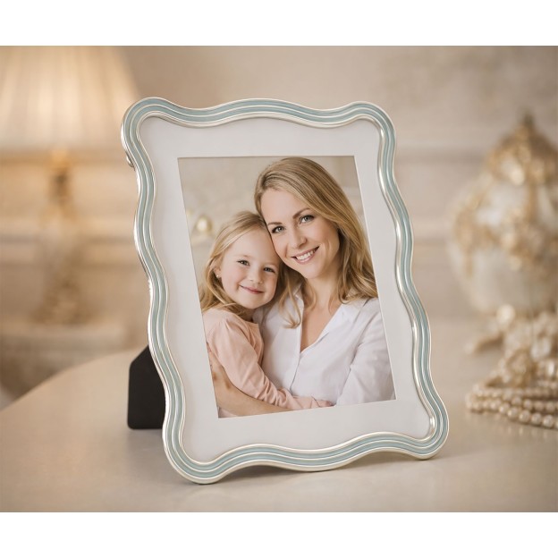 RAMĂ FOTO ELIZABETH ALBASTRU DESCHIS CM 22,7X1,3X27,6 (DIMENSIUNE INTERIOARĂ CM 20X25) 