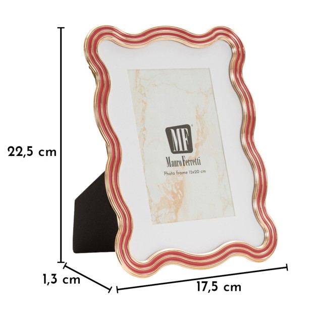RAMĂ FOTO ELIZABETH RED CM 17,5X1,3X22,5 (DIMENSIUNE INTERIOARĂ CM 15X20) 