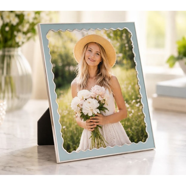 RAMĂ FOTO JULIETTE ALBASTRU DESCHIS CM 22,7X1,3X27,6 (DIMENSIUNE INTERIOARĂ CM 20X25) 