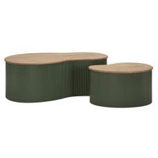 SET DE MĂSUȚĂ DE CAFEA FRANKFURT VERDE 2 BUCĂȚI CM 87X53X32-50X35X28