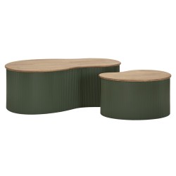 SET DE MĂSUȚĂ DE CAFEA FRANKFURT VERDE 2 BUCĂȚI CM 87X53X32-50X35X28
