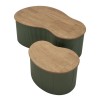 SET DE MĂSUȚĂ DE CAFEA FRANKFURT VERDE 2 BUCĂȚI CM 87X53X32-50X35X28 