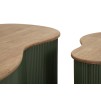 SET DE MĂSUȚĂ DE CAFEA FRANKFURT VERDE 2 BUCĂȚI CM 87X53X32-50X35X28 