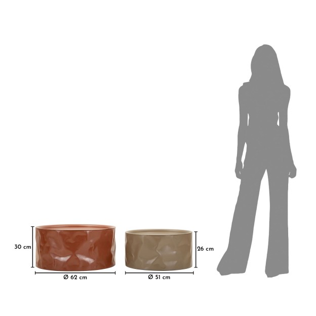 SET MĂSUȚĂ DE CAFEA NORIMBERGA 2 BUCĂȚI CM Ø 62X30-51X26 