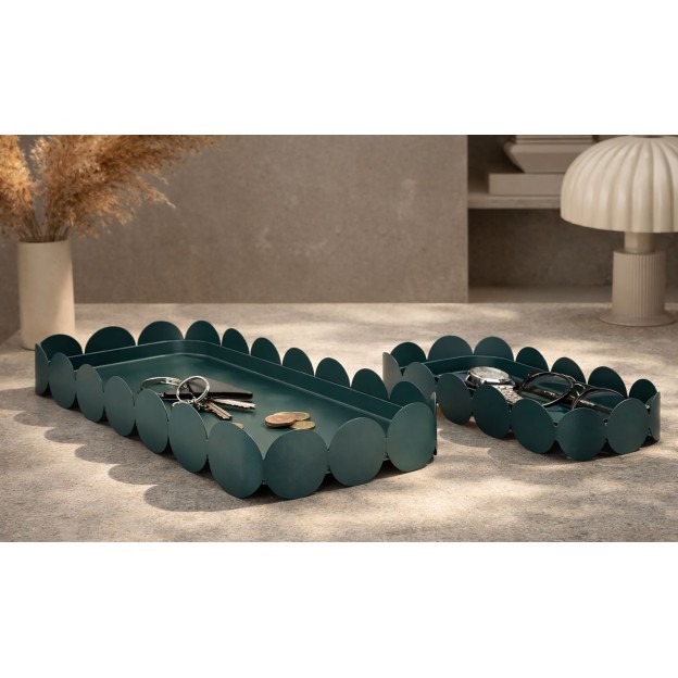 TAVĂ SATURN DREPT. TURCHIU SET 2 BUCĂȚI CM 40X16,5X4,5-29X12X4,5